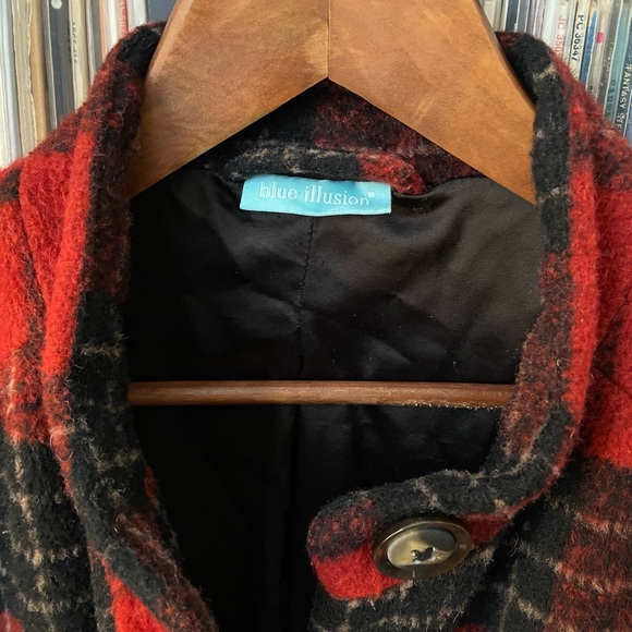 💥HOST PICK💥🪵Vintage Lumberjack Women’s Plaid/Flannel Wool Jacket / Peacoat🪵 - Picture 12 of 13